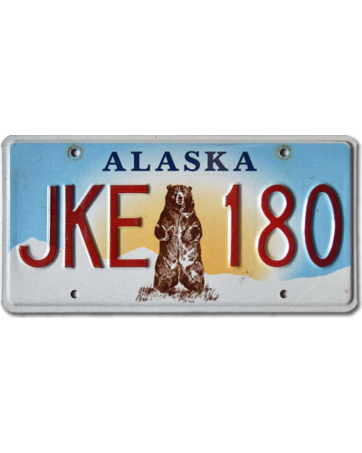 Amerikai rendszám Alaska Grizzly Bear JKE 180