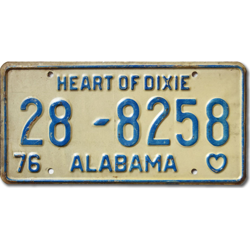 Amerikai rendszám Alabama 1976 Heart of Dixie 28-8258