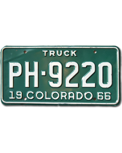 Amerikai rendszám Colorado Truck 1966 Green PH-9220