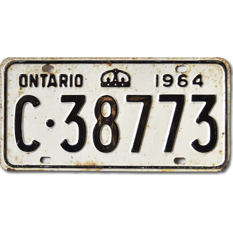 Kanadai rendszám Ontario 1964 C-38773