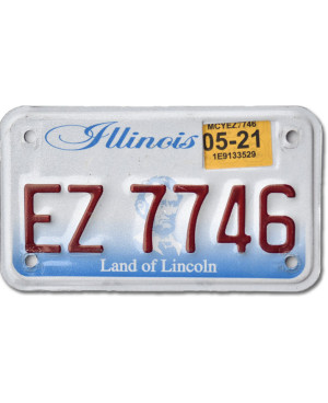 Moto americká SPZ Illinois Land of Lincoln EZ 7746