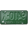 Amerikai rendszám Ohio 1961 Green 9410-X