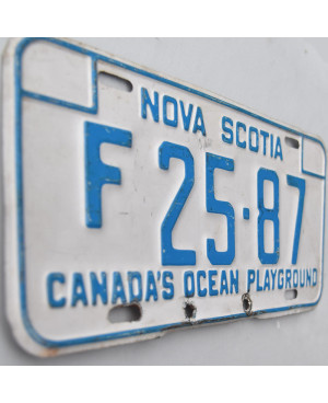 Kanadai rendszám Nova Scotia Playground F 25-87