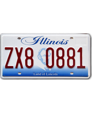 Amerikai rendszám Illinois Lincoln new