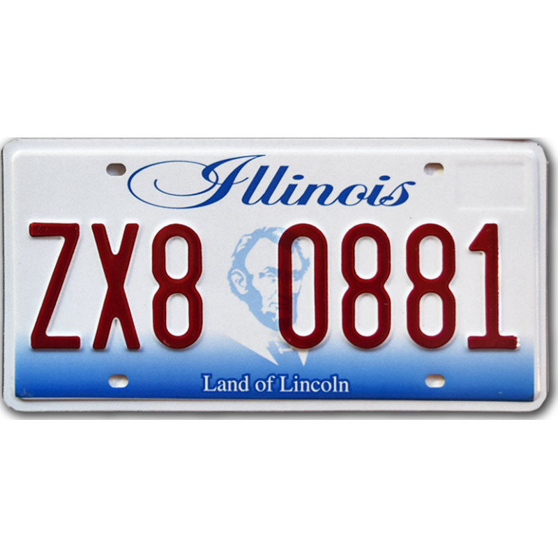 Amerikai rendszám Illinois Lincoln new