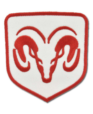 Nášivka Dodge RAM white logo 8 cm x 7,5 cm