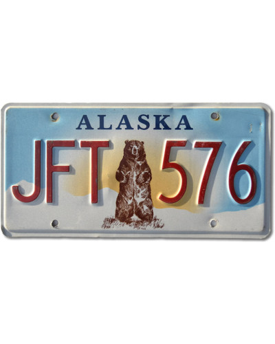 Amerikai rendszám Alaska Grizzly Bear JFZ 576
