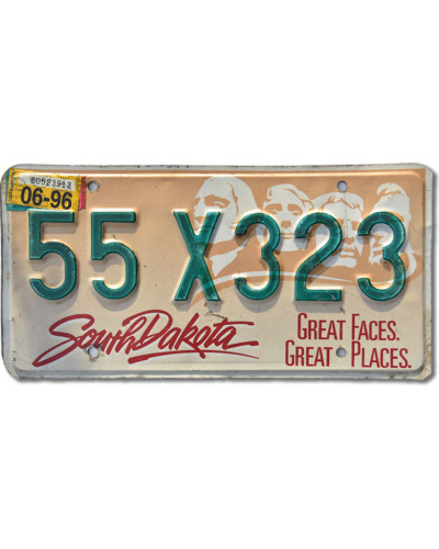 Amerikai rendszám South Dakota Faces 55 X323