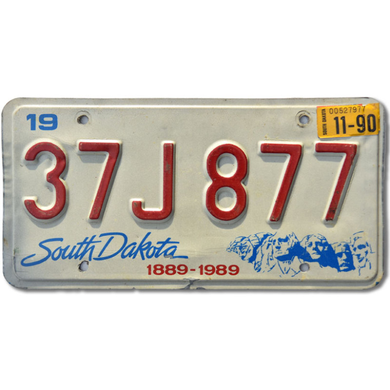 Amerikai rendszám South Dakota Faces 37J 877