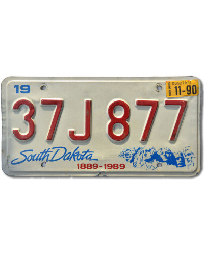 Amerikai rendszám South Dakota Faces 37J 877