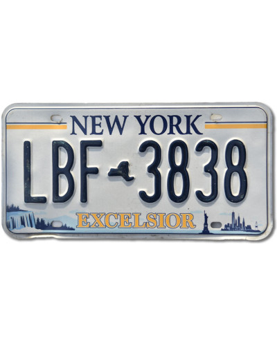 Amerikai rendszám New York Excelsior LBF 3838