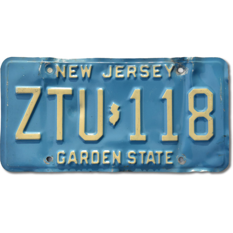 Amerikai rendszám New Jersey Blue Garden ZTU-118