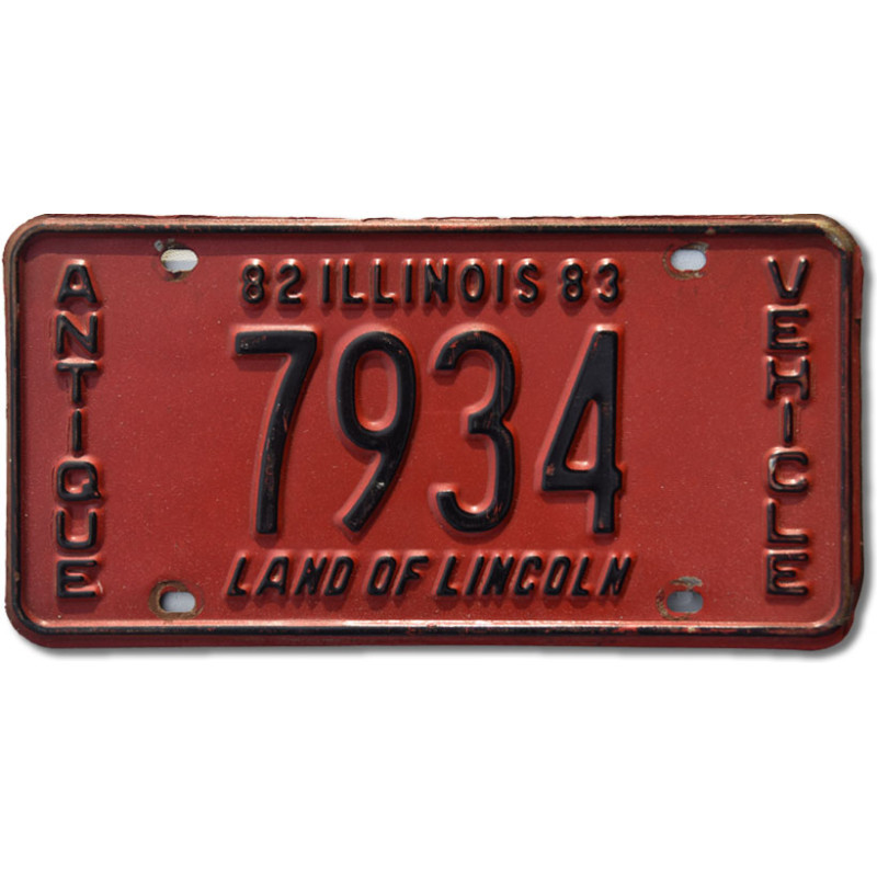 Amerikai rendszám Illinois 1983 Antique Vehicle 7934
