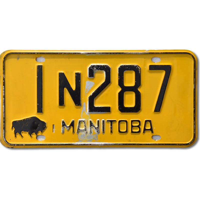 Kanadai rendszám Manitoba 1964 Buffalo IN287