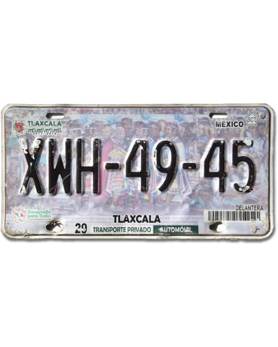 Mexikói rendszám Tlaxcala XWH-49-45