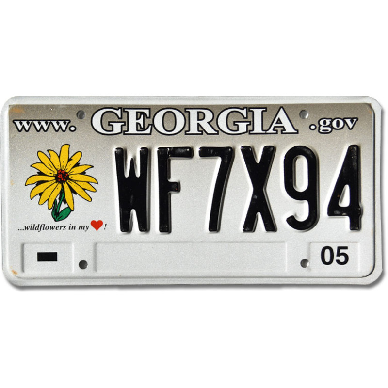 Amerikai rendszám Georgia Wildflowers WF7X94