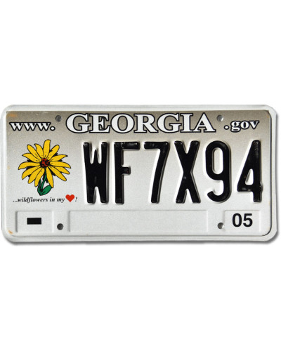 Amerikai rendszám Georgia Wildflowers WF7X94