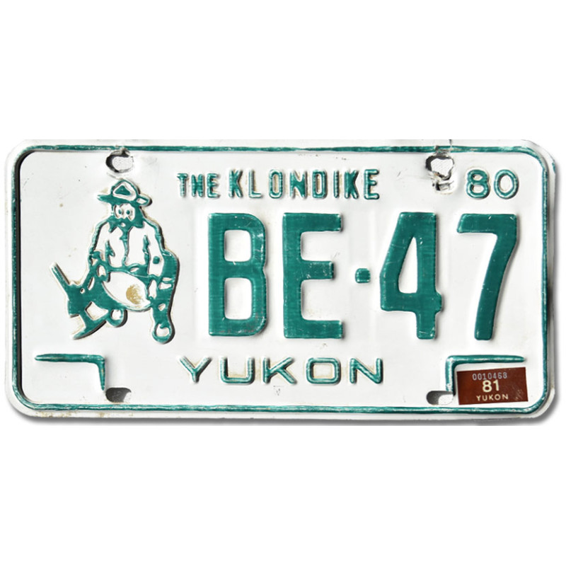 Kanadai rendszám Yukon 1980 The Klondike BE-47