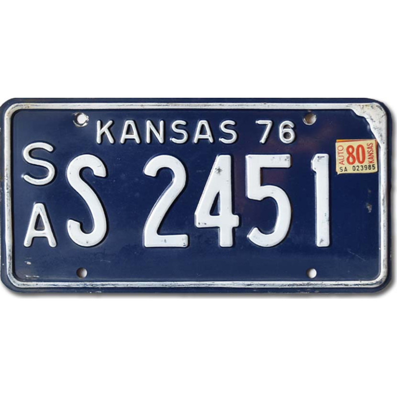 Americká SPZ Kansas 1976 Blue S 2451