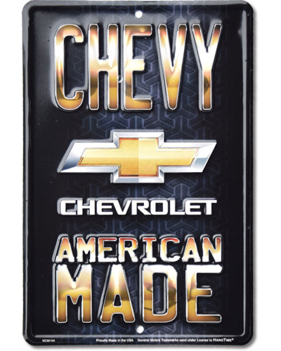 Fém tábla Chevrolet American Made 30 cm x 20 cm