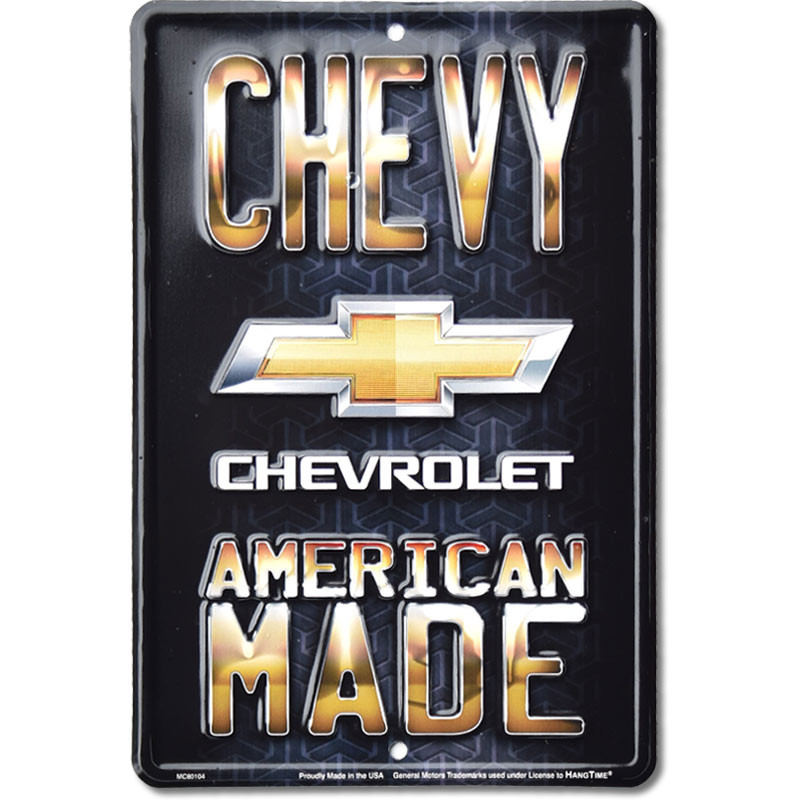 Fém tábla Chevrolet American Made 30 cm x 20 cm