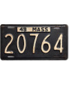 Americká SPZ Massachusetts 1949 Black 20764