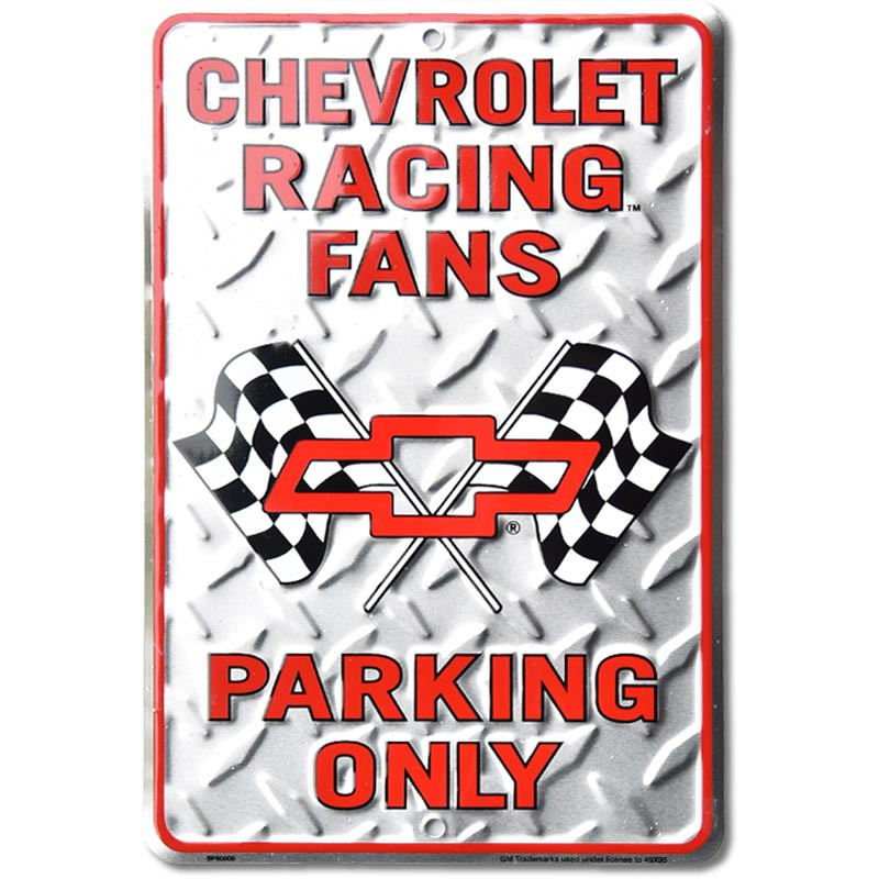 Fém tábla Chevrolet Racing Fans 30 cm x 20 cm