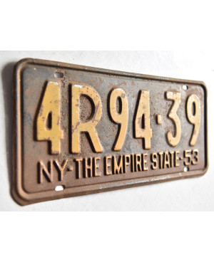 Amerikai rendszám New York 1953 Empire State 4R 94-39