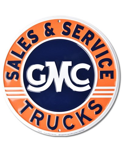 Fém tábla GMC Sales Service round 30 cm