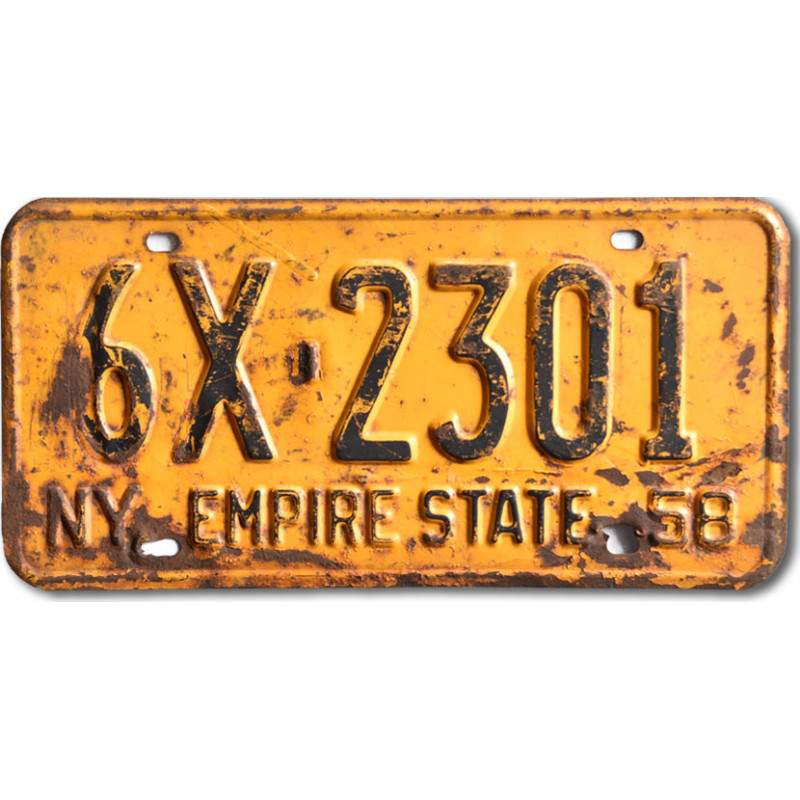 Americká SPZ New York 1958 Yellow 6X-2301