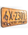 Amerikai rendszám New York 1958 Yellow 6X-2301