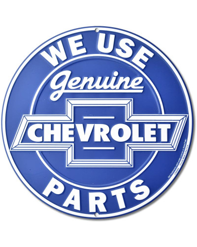 Fém tábla Chevrolet Genuine Parts Blue round 30 cm