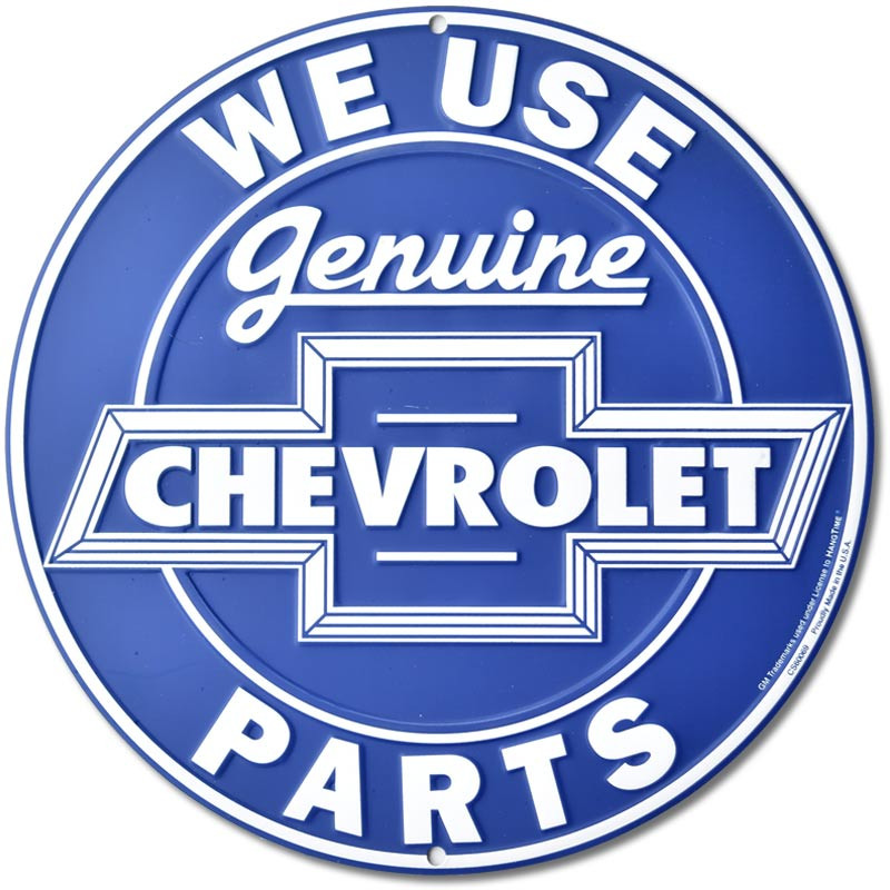 Fém tábla Chevrolet Genuine Parts Blue round 30 cm