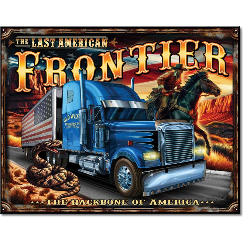 Fém tábla The Last American Frontier 40 cm x 32 cm