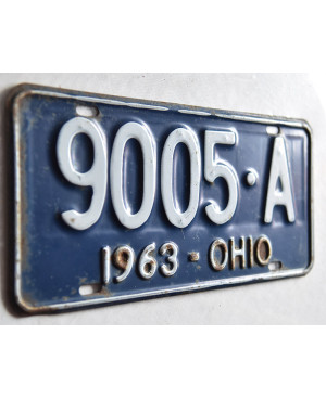 Amerikai rendszám Ohio 1963 Blue 9005-A