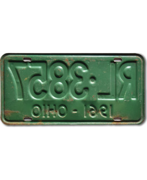 Amerikai rendszám Ohio 1961 Green RL-3857