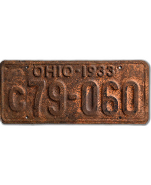 Amerikai rendszám Ohio 1933 Yellow c79-060