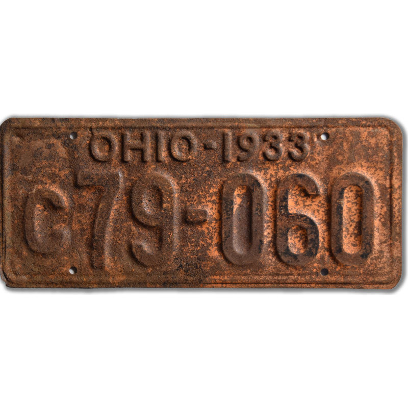 Amerikai rendszám Ohio 1933 Yellow c79-060
