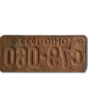 Amerikai rendszám Ohio 1933 Yellow c79-060