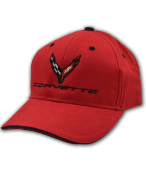 Kšiltovka Chevrolet Corvette C7 Structured Red