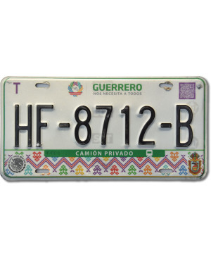 Mexická SPZ Guerrero Truck HF-8712-B