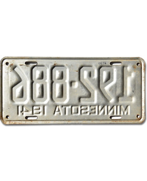 Amerikai rendszám Minnesota 1941 Silver 192-886