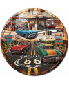 Fém tábla Route 66 Gas round 30 cm