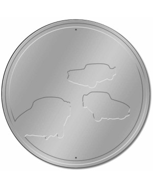 Fém tábla Route 66 Gas round 30 cm
