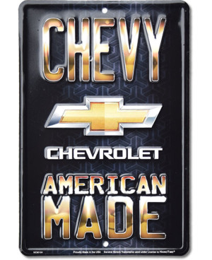 Plechová cedule Chevrolet American Made 30 cm x 20 cm