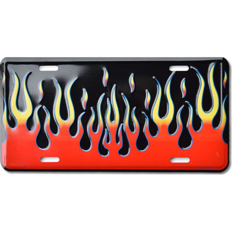 Amerikai rendszám Black Flames