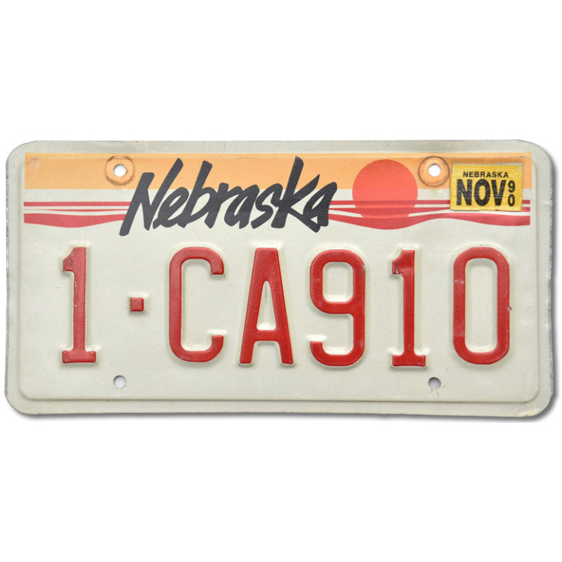 Amerikai rendszám Nebraska Sun