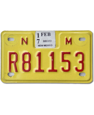 Motoros amerikai rendszám New Mexico Yellow R81153