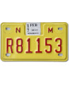 Motoros amerikai rendszám New Mexico Yellow R81153