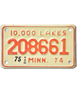 Motoros amerikai rendszám Minnesota 208661